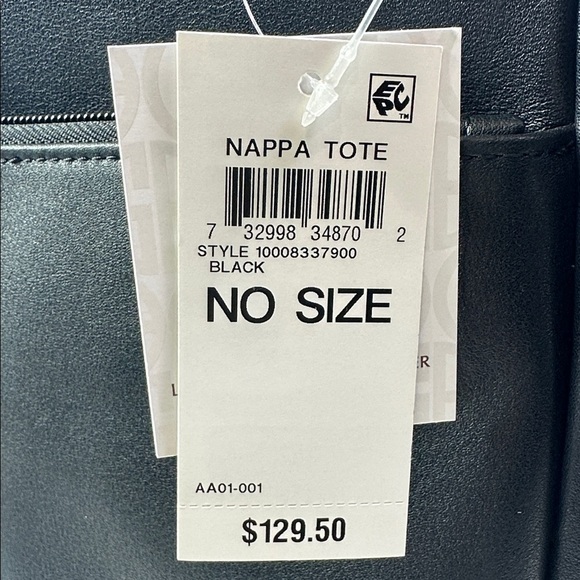 NEW GIANNI BERNINI BLACK LEATHER NAPPA TOTE - Picture 6 of 10